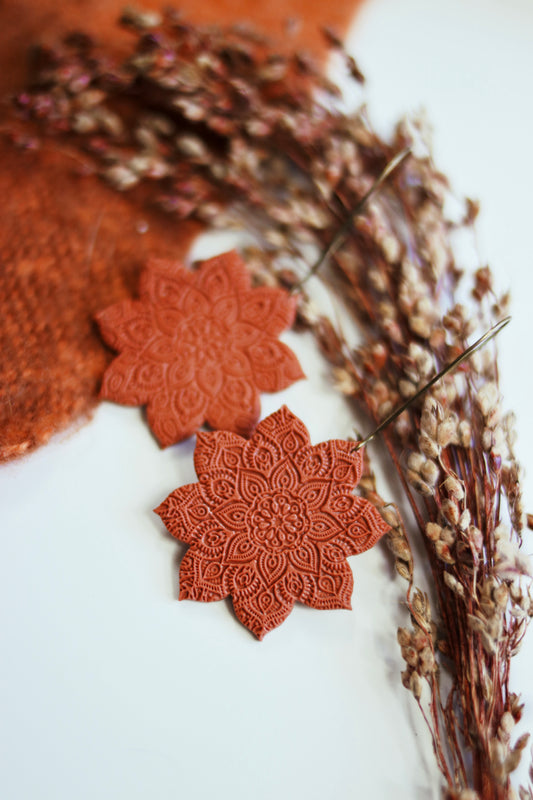 Pumpkin Mandala Earrings