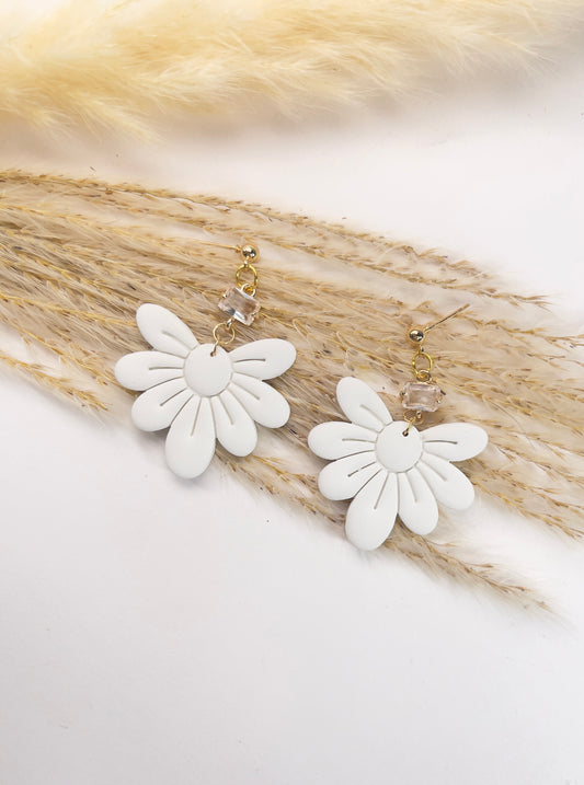 Half Flower Bridal Earrings