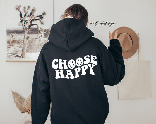 Choose Happy Retro Hoodie
