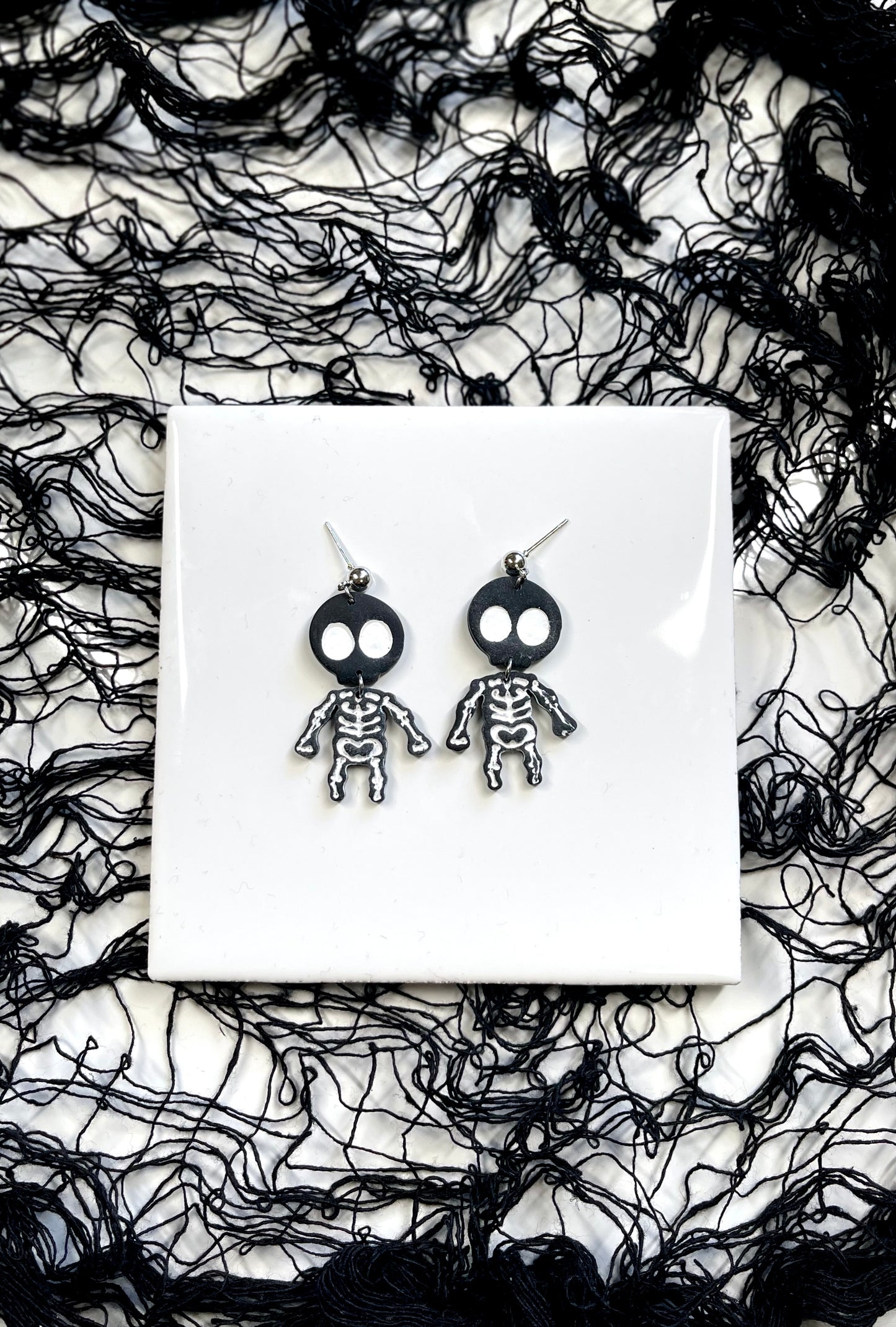 Mini Skeleton Body Earrings