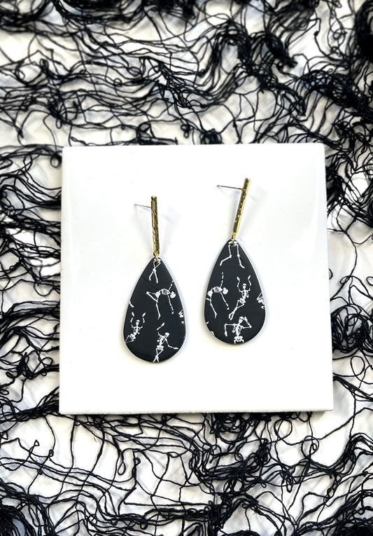 Dancing Skeleton Drop Earrings