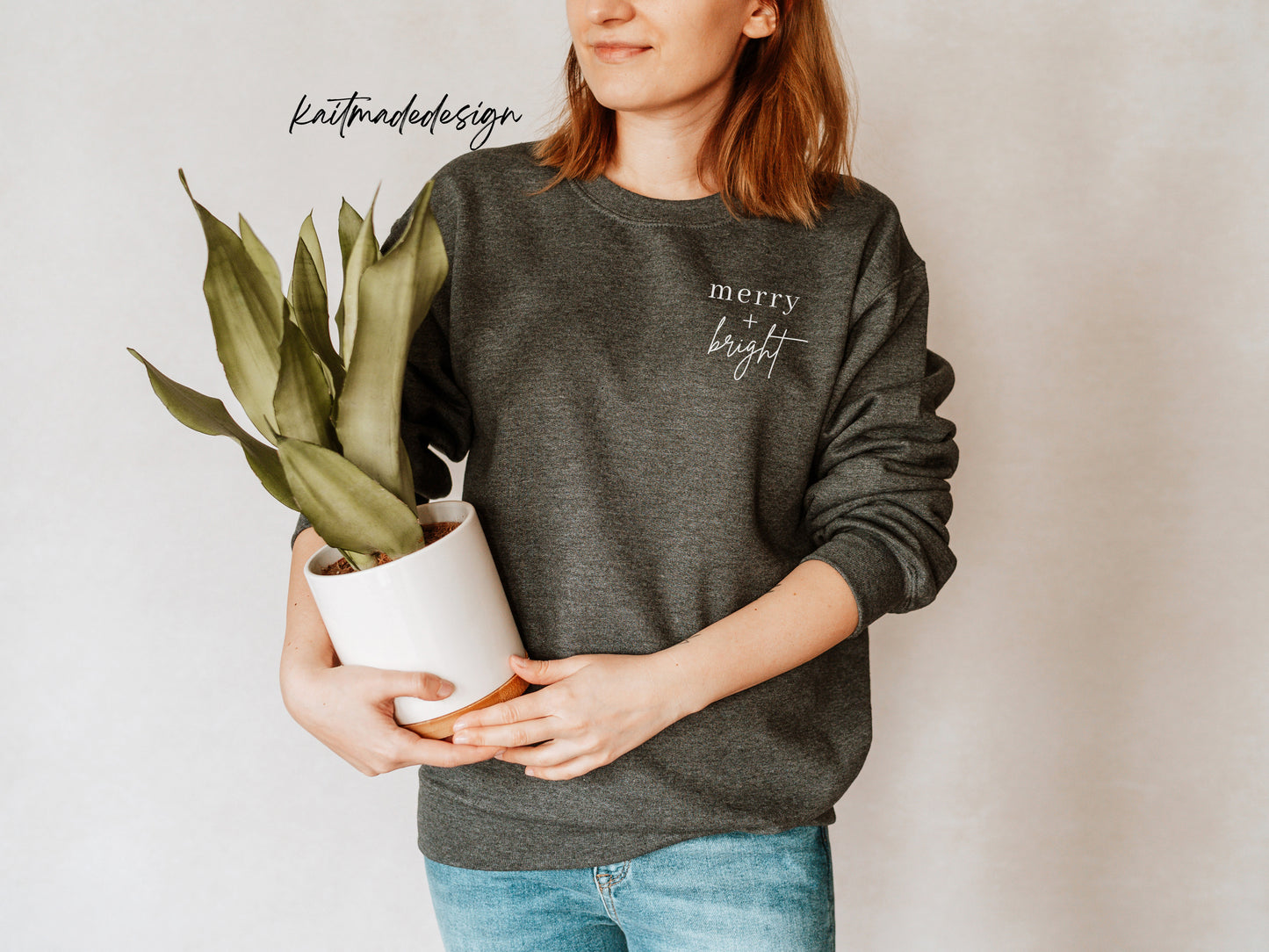 Merry + Bright Unisex Crewneck Sweatshirt