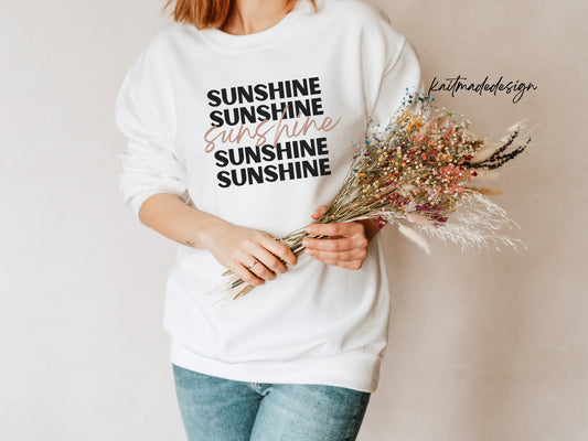 Sunshine Repeated Unisex Crewneck Sweatshirt